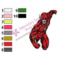 The Flash Wally West Teen Titans Embroidery Design